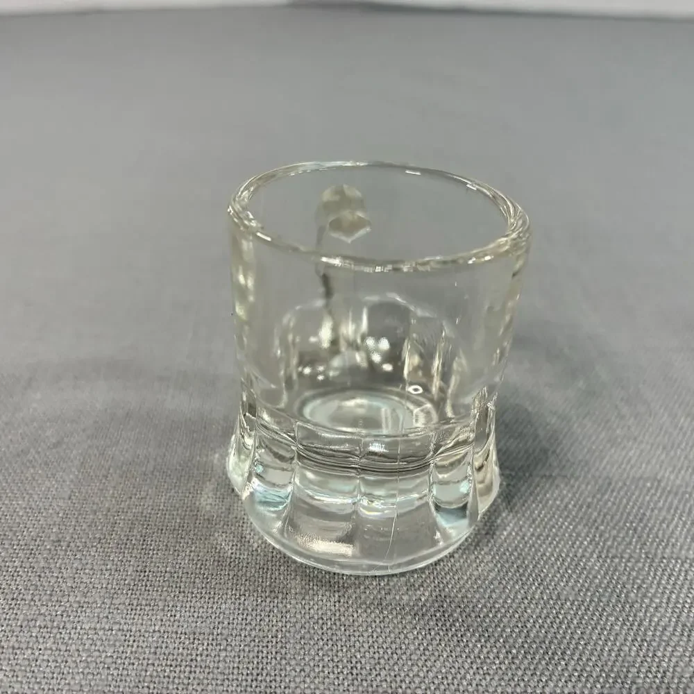 Vintage Libbey Mini Glass Beer Stein Shot Glass 2 Inch Clear Barware Mug USA